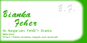 bianka feher business card